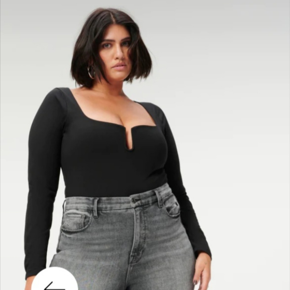 Good American Stretch Jersey U Ring Bodysuit